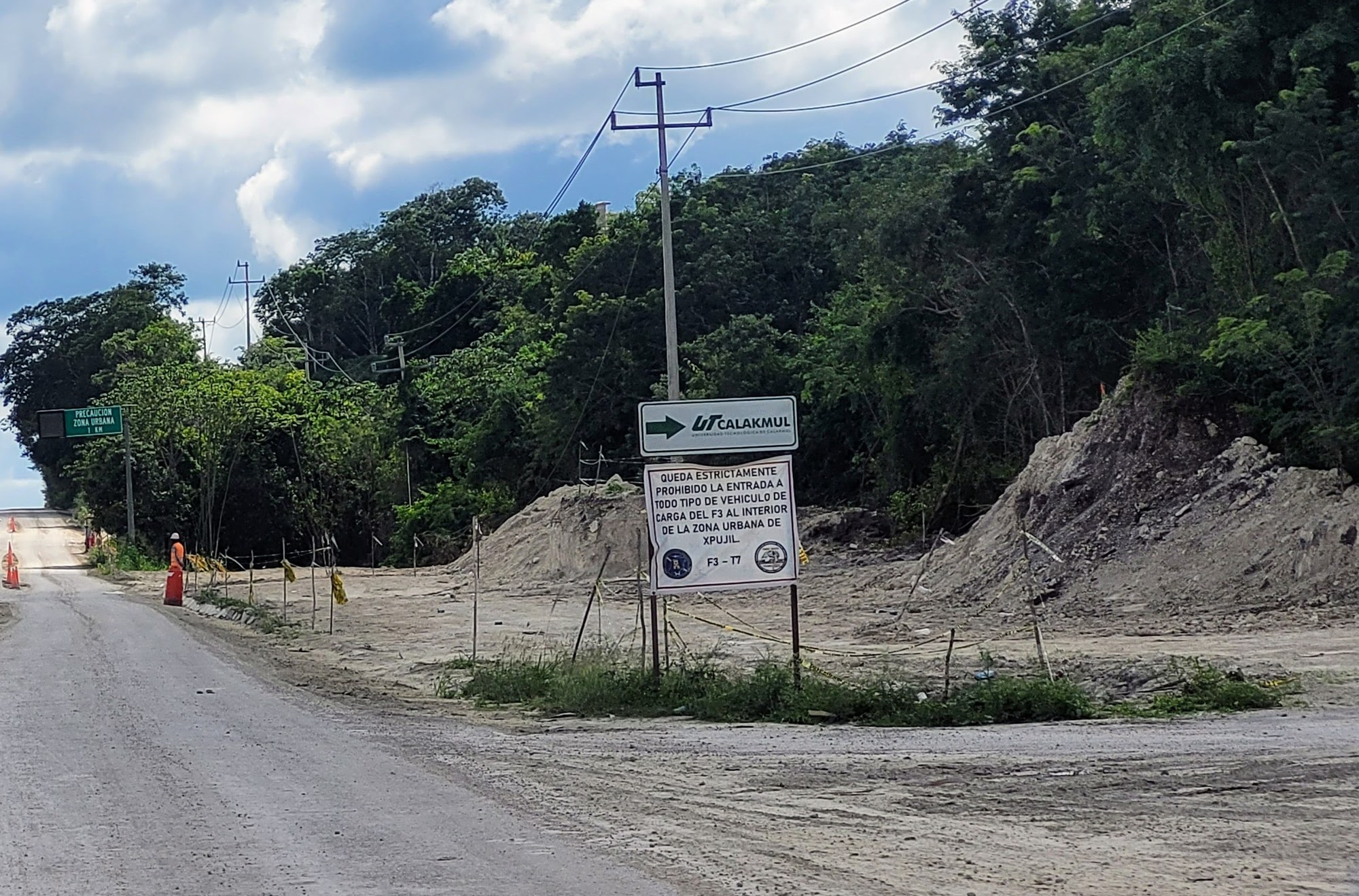 Gestión de afectaciones viales, Xpujil, 11/2023