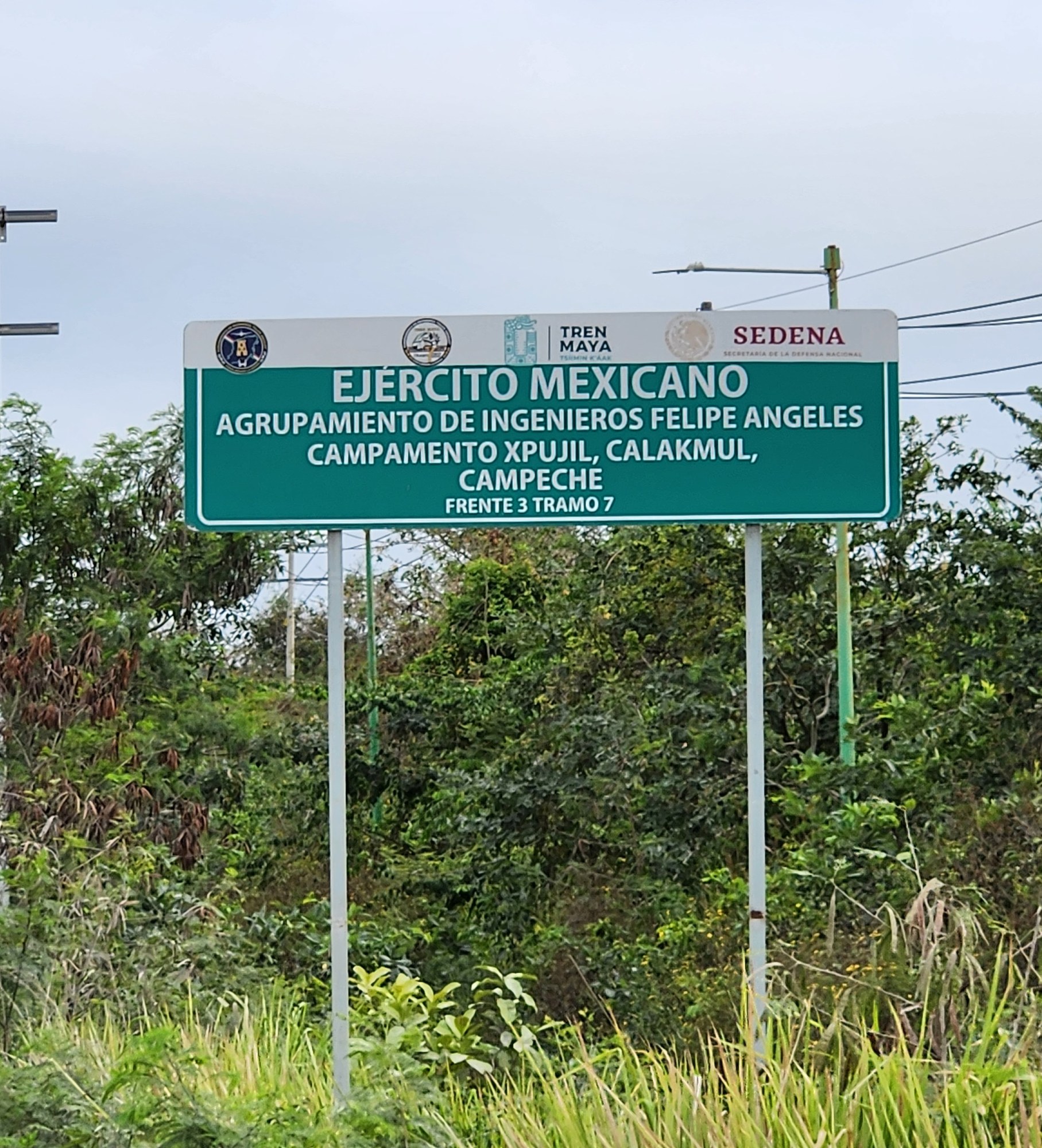 Agrupamiento de ingenieros Felipe Ángeles en el Tren Maya, Calakmul, 04/2024