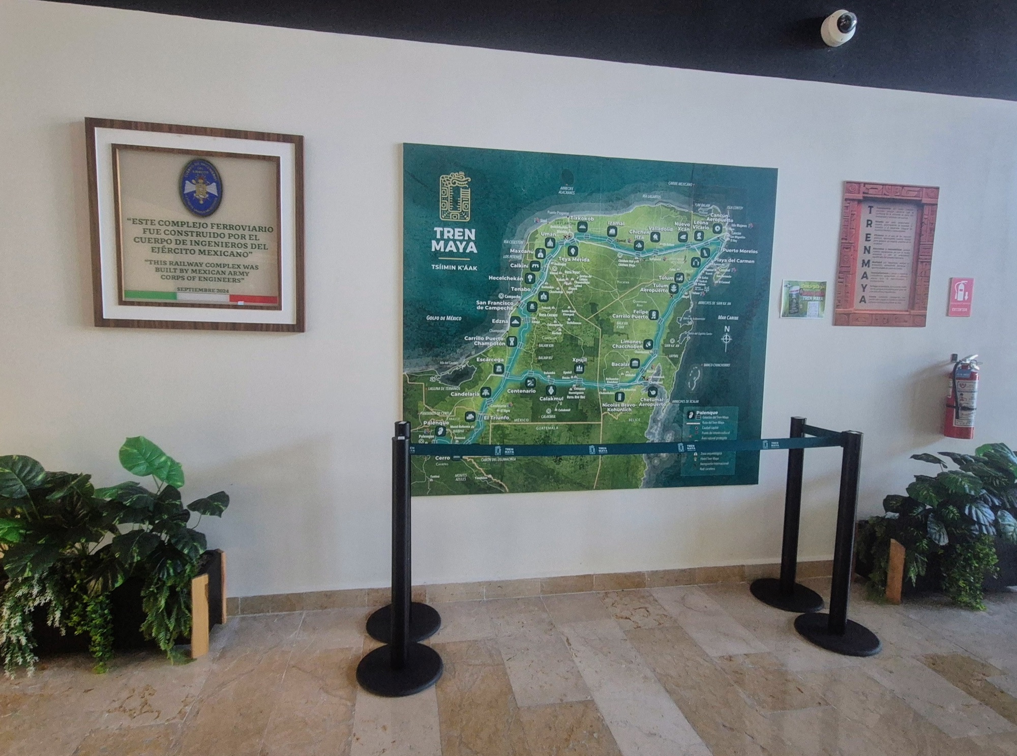 Placa de la obra ferroviaria, Chetumal, 8/2026