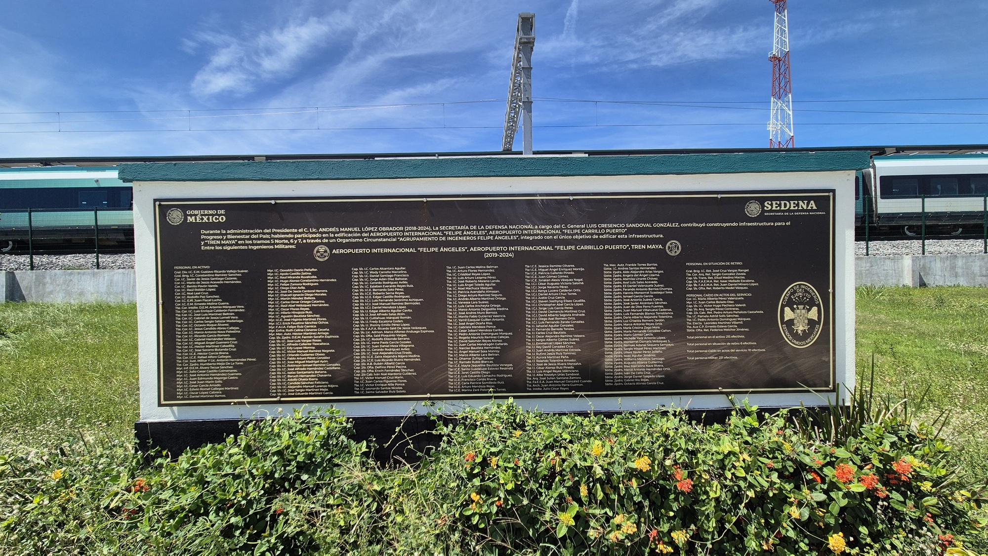 Rol militar, estación del Tren Maya, Chetumal, 8/2026